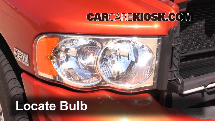 2005 Dodge Ram 1500 SLT 5.7L V8 Standard Cab Pickup (2 Door) Lights Highbeam (replace bulb)